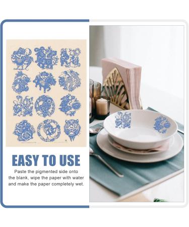 Milisten 4 Sheets Burnt Pottery Stickers Home Tools Pottery Decals Decked Pottery Accessory Chic Paper Clay - Buy Online on GoSupps.com