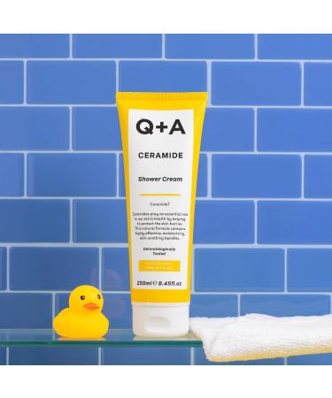 Q+A Ceramide Shower Cream - Nourishing Squalane & Jojoba Formula 250ml | Gentle Cleanse & Hydrate Skin - International Shipping Available - Buy Online on GoSupps.com