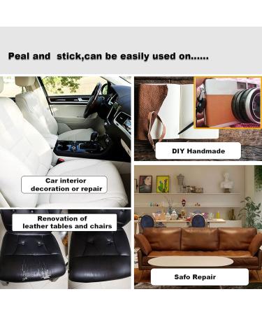 Leather Repair Patch Tape Kit for Couches - 2 Pack 4x60 Inch Adhesive for Leather Vinyl Furniture, Car Seats, Handbags, Jackets - Black - Buy Online on GoSupps.com