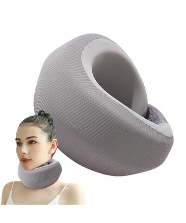Soft Cervical Collar Soft Foam Wraps Keep Vertebrae Stable Keep Vertebrae Stable Comfort Neck Support Soft Neck Support Relieves Pressure in Spine Neck Support Brace for Home Gray