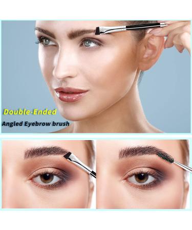 ELESDA 3PCS Angled Eyeliner & Eyebrow Brush Set | Slanted Flat Thin Brushes for Precise Eye Makeup Application - Buy Online on GoSupps.com