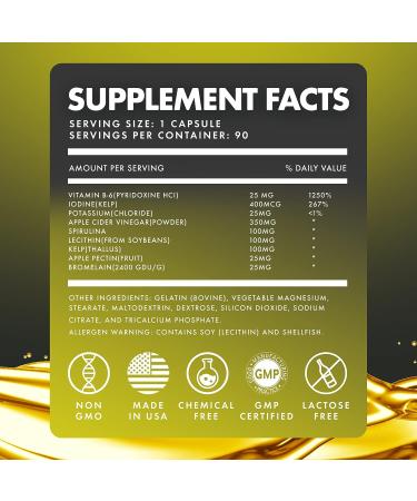 MAXCider Apple Cider Vinegar Capsules with Spirulina | Non-GMO ACV Pills for Weight Management | Metabolism Support Supplement - 90 Capsules - Buy Online on GoSupps.com