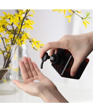 Alledomain 2PCs 250ml Refillable Lotion Pump Dispenser Bottles - Brown Plastic Shampoo & Liquid Storage Containers - Buy Online on GoSupps.com