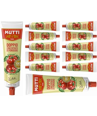 Mutti Doppio Concentrato di Pomodoro tomato paste puree 130 Grams x 12 Tubes