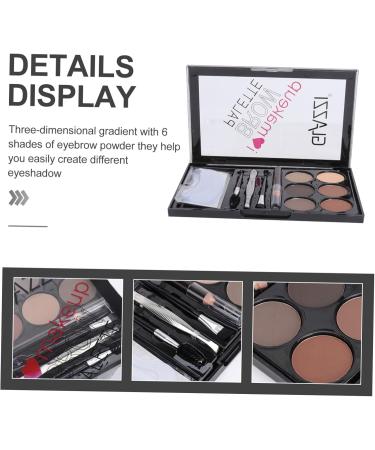 NOLITOY 8 Sets Eyebrow Powder Set Flash Suit Multifunctional Cosmetic Accessory Eyebrow Stickers Brush - Buy Online on GoSupps.com