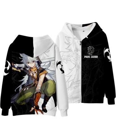 Buy Genshin Impact Fischl Cosplay Zipper Hoodie | Unisex 3D Printed Warm Sweatshirt for Fans - Fast International Shipping - Buy Online on GoSupps.com