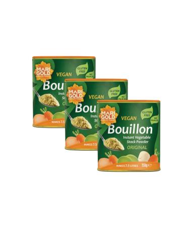 Marigold Health Foods Poudre de bouillon de l gumes suisse au souci 150 g (paquet de 3)