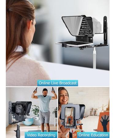 Desview T3S Teleprompter for Devices up to 11 with Remote Control and Liftable Shooting Platform - Buy Online on GoSupps.com
