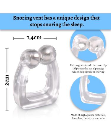 Anti Snoring Devices - Stop Snoring with Nose Clip - Snore Stopper with Magnet - 4 pcs - Buy Online on GoSupps.com