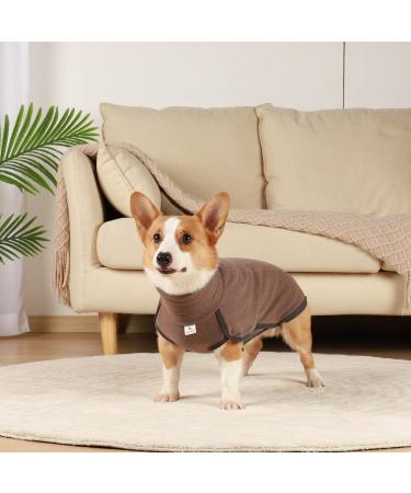Hjyokuso Dog Sweater & Coat - Fleece Warm Jacket for Small to Large Dogs - Winter Outdoor Brown L - Buy Online on GoSupps.com