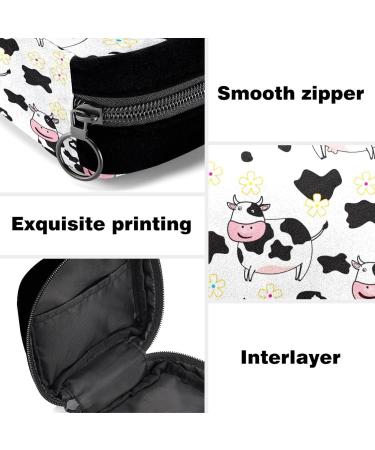 GIAPB Period Bag | Sanitary Napkin Storage & Makeup Pouch | Cows and Flowers Design - Buy Online on GoSupps.com