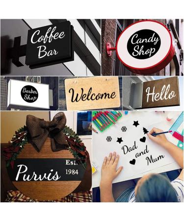 44 Pack Large Letter Stencils for Painting on Wood - Alphabet, Numbers, Signs - Reusable Plastic Stencils in 3 Fonts - Great for Chalkboard, Fabric, Wood Signs - 284 Designs Included - Buy Online on GoSupps.com