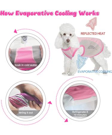 Dog Cooling Vest - Breathable Mesh Jacket for Summer | XL Pink Comfortable Coat - Buy Online on GoSupps.com