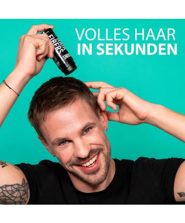 Brains & Son Hair Fiber - Premium Hair Thickener for Concealing Hair Loss and Thinning Hair - 25g (BLACK) - Buy Online on GoSupps.com