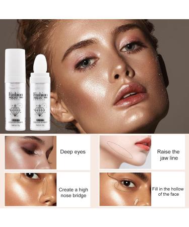 Highlighting Powder For Face | Not-sticky Sparkle Highlighter Powder | Makeup Cosmetic For Traveling Shopping Wedding Prom For Women Girls Pochy #1white - Buy Online on GoSupps.com