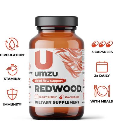 UMZU Redwood Nitric Oxide Booster Capsules - 30 Day Supply | Circulatory Support N.O. Supplement - Buy Online on GoSupps.com