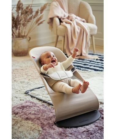 BabyBj rn Bouncer Balance Soft in Cotton/Jersey Beige/Gray - Comfortable and Stylish Baby Bouncer - Buy Online on GoSupps.com