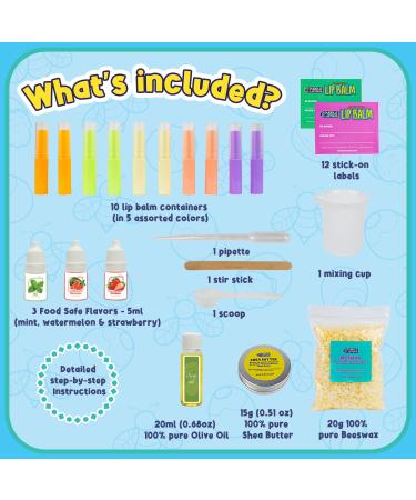 PURPLE LADYBUG Kids Lip Balm Making Kit - Natural Ingredients, Great Gift Idea for 8 Year Old Girls, DIY Lip Gloss Kit for Tween & Teen Girls - STEM Activity - Buy Online on GoSupps.com