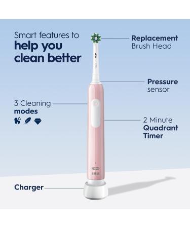 Oral-B Pro 1000 CrossAction Electric Toothbrush Pink Set - Buy Online on GoSupps.com
