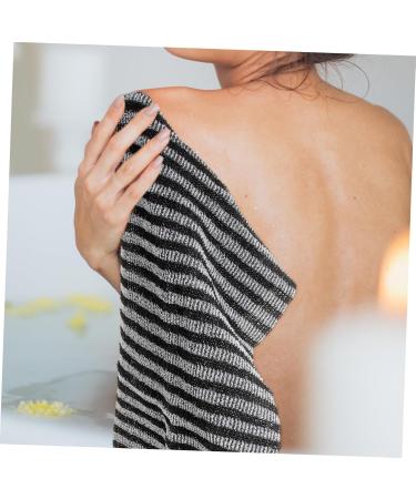 STOBAZA 5 Pcs Striped Bath Towels & Back Scrubber | Durable Home Spa Cleaning Sponges | International Shipping Available - Buy Online on GoSupps.com