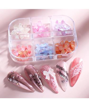 3D Aurora Bow Nail Charms - 72PCS Colorful Resin Bowknots for Nail Art Design - DIY Nail Jewelry Supplies - Buy Online on GoSupps.com
