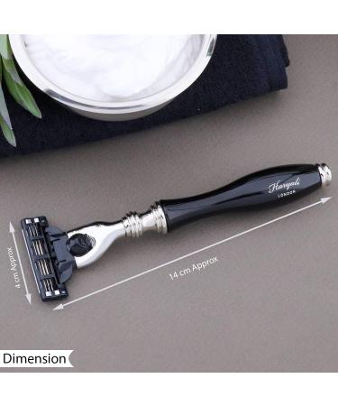 Haryali London 5pc Men's Shaving Kit with 3 Edge Razor, Black Badger Hair Brush, Bowl, Soap, and Stand - Ideal Set for Men - Buy Online on GoSupps.com
