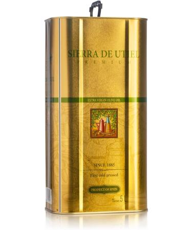  SIERRA DE UTIEL Sierra de Utiel - Premium Extra Virgin Olive Oil - 2 x 5-liter cans - 100% Natural Spanish Origin - Buy Online on GoSupps.com
