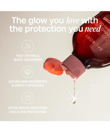 Bali Body Watermelon Tanning Oil SPF50 Tanning Oil with SPF for Dark Glow Skin Fast-Absorbing Non-Greasy Formula Hydrating Travel Size Cruelty-Free Vegan Australian Made (100ml/3.4floz) - Buy Online on GoSupps.com