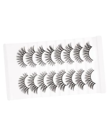 FRCOLOR 8 Pairs Chemical Fiber False Eyelashes Masquerade Fake Natural Lashes Reusable Fake Eyelashes False Lashes Natural Dense False Lashes Pesta as Postizas Naturales 3d Cosmetics Soft