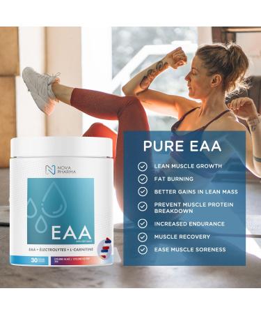 NOVA PHARMA EAA Supplement - Muscle Recovery Supplements - Amino Acids - 30 Servings - (Cyclone) - Buy Online on GoSupps.com
