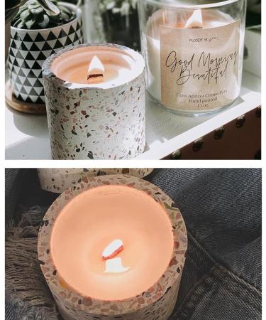 100Pcs Natural Wooden Candle Wicks with Trimmer for DIY Candle Making - 5.1 X 0.51inch - Buy Online on GoSupps.com