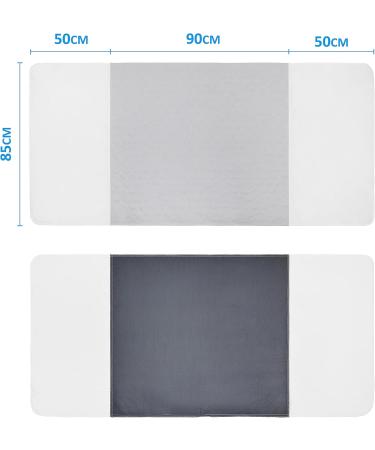 Lissan Adult Incontinence Bed Protectors - Washable 4-Layer 90x85 cm with Wings (Pack of 2) - Ultimate Bedding Protection - Buy Online on GoSupps.com