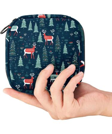 Period Bag - Stylish Sanitary Napkin & Tampon Holder | Christmas Forest Design for Easy Purse Storage - Buy Online on GoSupps.com