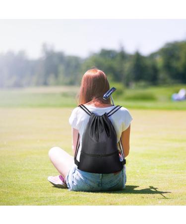 Jewan Adjustable Gym Bag - Black Sports Backpack with Cord for Men & Women | Perfect for Sports Travel School & Beach - Buy Online on GoSupps.com