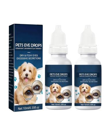 AUSTUS Dog Eye Drops for Dry Eyes Preservative Free - Advanced Lanosterol Eye Solution for Cataract Treatment Vet Recommend Comfort Reliever Eye Infection Itchy Vision Products Pet Eye Care