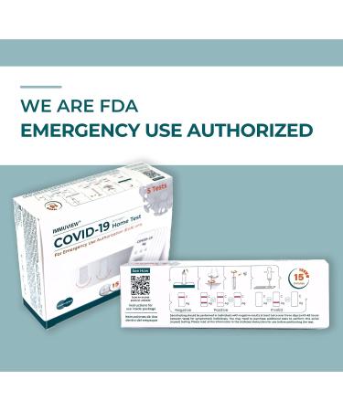 ImmuView COVID-19 Antigen Home Test |FDA EUA | Easy 15 min Results | Non-invasive Nasal Swab | 5 Test Pack - Buy Online on GoSupps.com