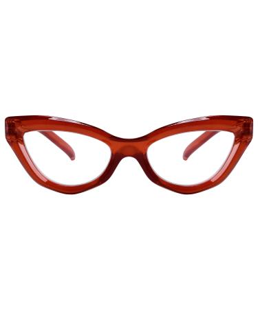 Eyekepper Cat-eye Style Reading Glasses for Women Chic Readers Red 4.0 x