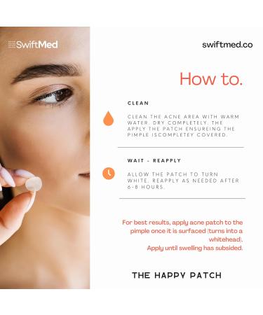 Happy Patch - Invisible Hydrocolloid Pimple Patches with Salicylic Acid | 100-Dots Acne Treatment for Cystic Acne & Clear Skin Care - Buy Online on GoSupps.com