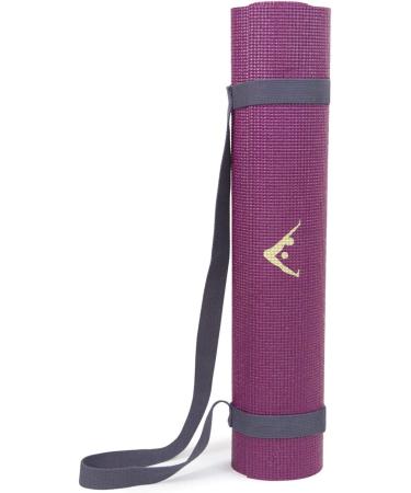 Aurorae Ultra Super Sized Yoga Mat - 78 x 26 x 1/4 - Non Slip Rosin & Carry Strap - Burgandy - Buy Online on GoSupps.com