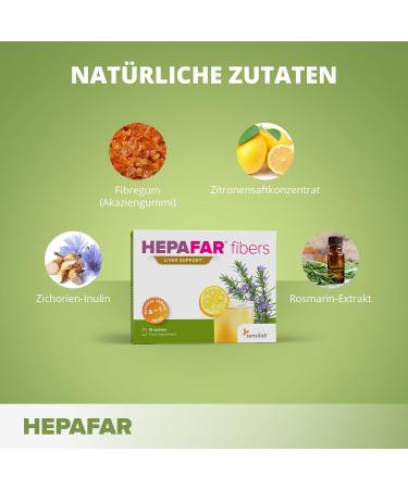 HepaFar Fibers Detox Drink - Natural Lemon Flavor High-Fiber No Additives 30 Bags for 30 Days | Liver Health Supplement - Buy Online on GoSupps.com