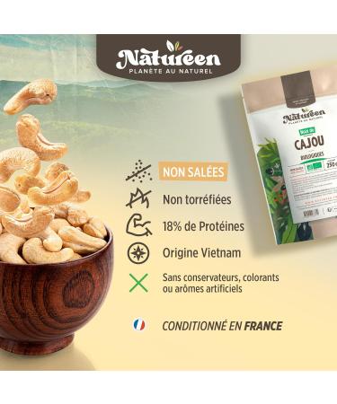  Plan te au Naturel Organic Cashew Nuts 250g - Peeled - Unsalted - Unroasted - Buy Online on GoSupps.com