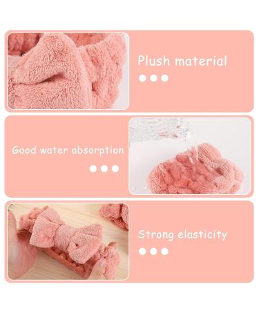 BESARME 3-Piece Face Wash Headband and Wristband Set - Soft Spa Headband and Wrist Towels for Makeup and Skincare - Pink - Buy Online on GoSupps.com