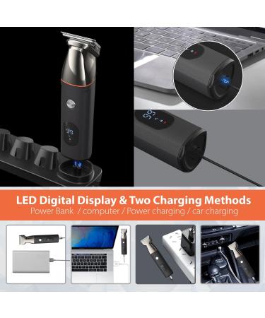 5-in-1 Waterproof Beard Trimmer & Hair Clippers for Men | Cordless Mustache & Nose Hair Grooming Kit - Magnetic Heads - Buy Online on GoSupps.com