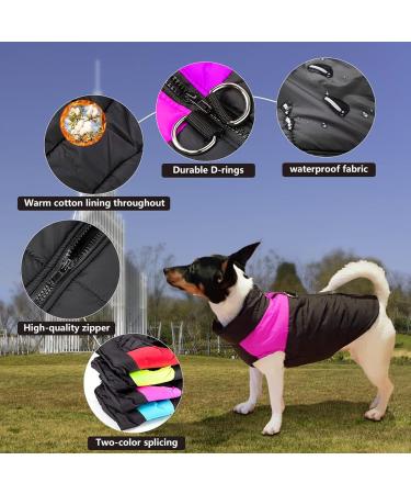 Shinmax Winter Dog Coat | Warm Jacket for Small & Medium Dogs | Padded Vest with Breast Protection | Pink - Buy Online on GoSupps.com
