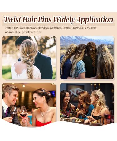 24-Piece Hair Spiral Accessories Set | Wedding Curlies Pearl & Crystal Hair Clips for Brides - Buy Online on GoSupps.com