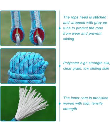 Meyagot 10mm Static Climbing Rope - 20m High-Strength Braided Nylon Rope for Hiking Mountaineering Camping & Fire Rescue - Buy Online on GoSupps.com