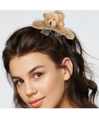 Bear Hair Claw Clips Large Hairpin Cute Hair Holder Clamp Half Bun Styling Accessories For Long Thin Thick Curly Hair Hair Claws For Shower Sports Prom Shopping Dating Ngumms - Buy Online on GoSupps.com