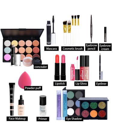 Roseflower 25PC Professional Makeup Set for Teen Girls | Full Face Cosmetic Palette & Portable Bag - Perfect Gift! - Buy Online on GoSupps.com