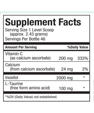 Maxi Health ITC Inositol with Taurine & Vitamin C Calming Formula 4oz Powder - Kosher - Buy Online on GoSupps.com