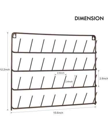 HAITARL 32-Spool Wall-Mounted Metal Sewing Thread Rack | Embroidery Thread Holder for Large Threads - Brown - Buy Online on GoSupps.com